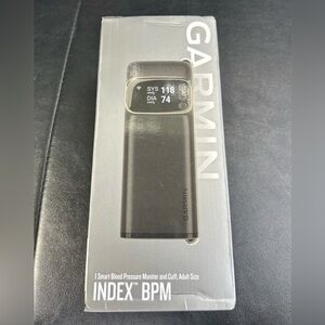 NEW Garmin Index BPM WiFi Smart Blood Pressure Monitor Cuff 010-02464-00 Black